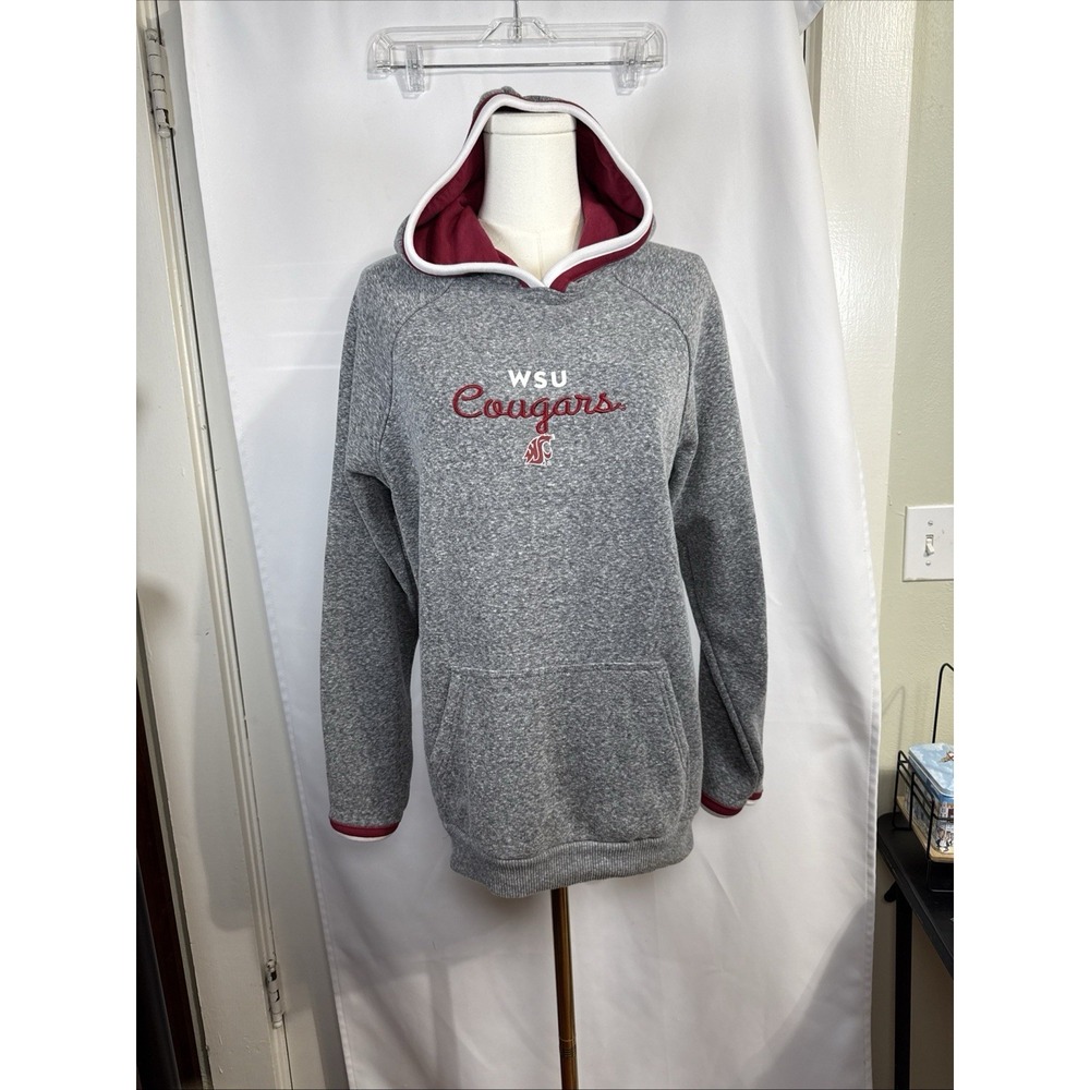 Champion Unisex WSU Cougars Hoodie Sweatshirt Stanford Cardinal Gray Pullover M